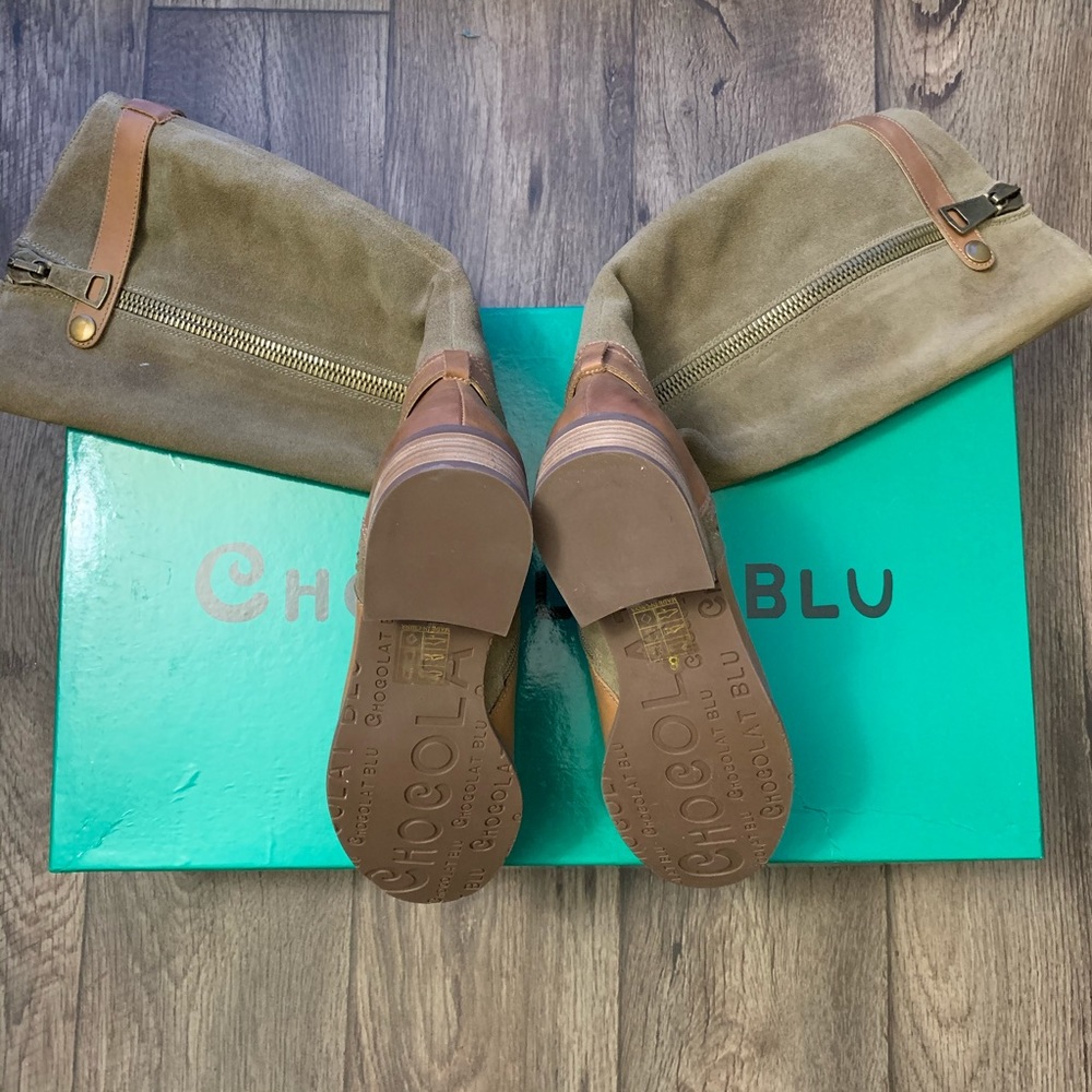 🆕 CHOCOLAT BLU | Women Clarendon Leather Boots - Picture 5 of 5